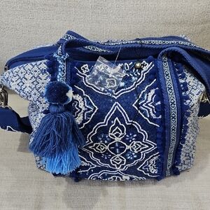 America & Beyond Blue Patterned Women's Bag